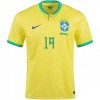 Fotbalové dres Brazílie G. JESUS 19 Domácí Mistrovství Světa 2022 Krátký Rukáv